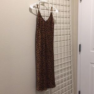 Leopard midi ankle dress